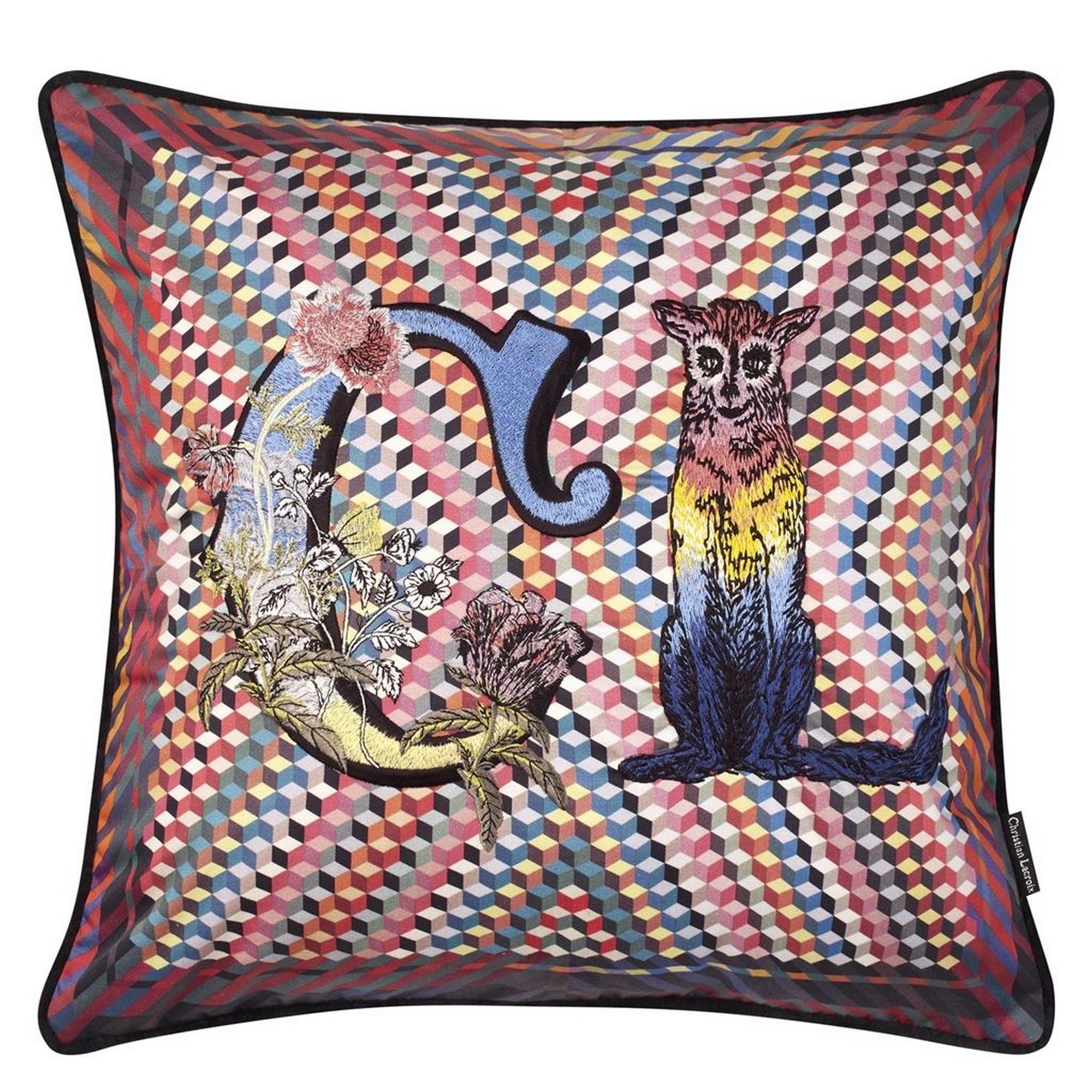 Christian Lacroix Monogram Me Lacroix Geometric Cushion Multi